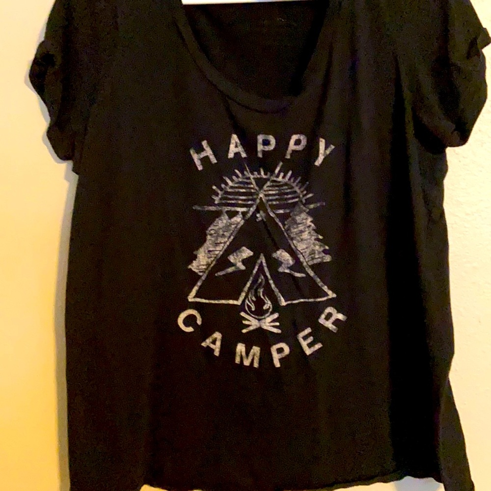 Size 1 torrid black happy camper tee